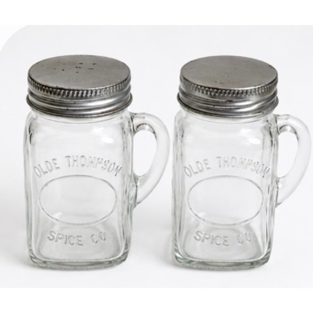 Olde Thompson Spice Co. Mini Mason Jar Set with Handles and Metal Lids